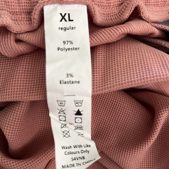 NIP HALARA High Waisted Plicated Zipper Pockets Split Hem Wide Leg Waffle XL - Picture 9 of 12